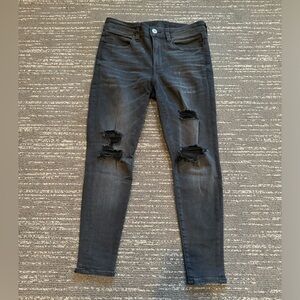 American Eagle Next Level Stretch ripped black Jeggings